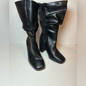 S.O.L.D. Torrid, women’s size 11WW, black wide calf slouch boots